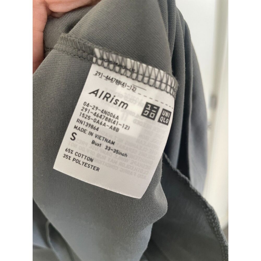 UNIQLO NWT AIRism T Shirt Dress Sz Small Minimalist Neutral Staple - Picture 7 of 8